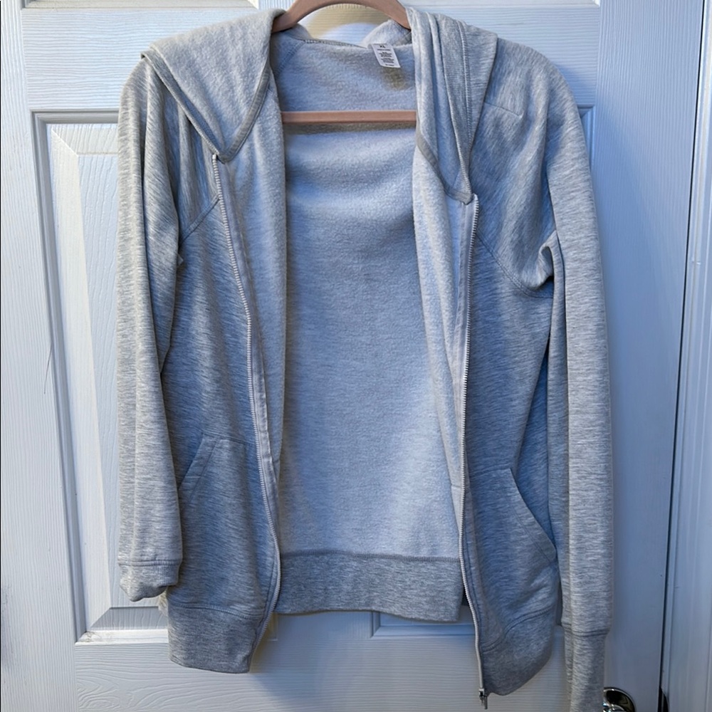 Gray Zip-Up Hoodie